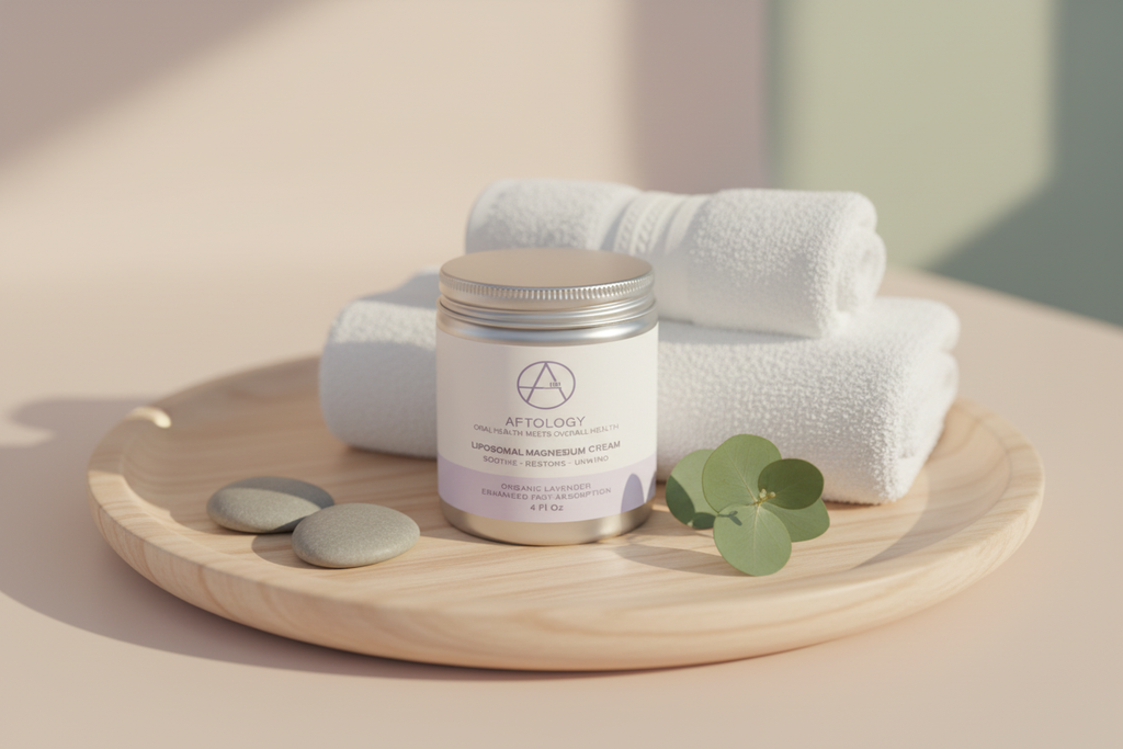 Aftology Liposomal Magnesium Glycinate Cream in Wellness Setting